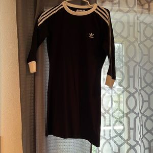 Black 3/4 sleeve adidas dress size medium